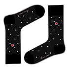Polka Night Women's Luxury Crew Socks Black (W) - LOVE SOCK COMPANY