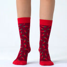 Red Hot Chili Pepper Socks Burgundy (Unisex) - LOVE SOCK COMPANY