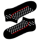 Red Line Polka Dots Ankle Socks (Unisex) - LOVE SOCK COMPANY