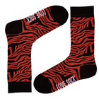 Tiger animal print fun patterned organic novelty crew socks for women - LOVE SOCK COMPANY