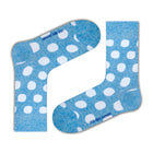 Women's Polka Dot Trouser Socks - Blue Big Polka (W) - LOVE SOCK COMPANY