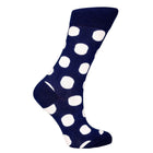 Women's Polka Dot Trouser Socks - Big Polka Navy (W) - LOVE SOCK COMPANY