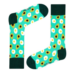 Avocado Eggs Novelty Socks Green (Unisex) - LOVE SOCK COMPANY