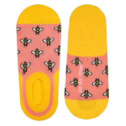 Bee No-Show Socks (Unisex) - LOVE SOCK COMPANY