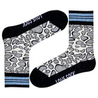 Leopard animal print fun patterned organic novelty crew socks for women - LOVE SOCK COMPANY