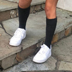 Women's Cable Knit Knee High Long Boot Socks Dark Grey (W) - LOVE SOCK COMPANY