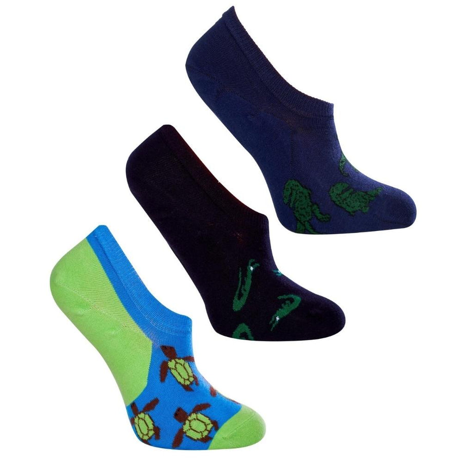 Love Sock Company 3 Pairs Colorful Funky No-Show Socks Bundle 1 (Unisex) - LOVE SOCK COMPANY