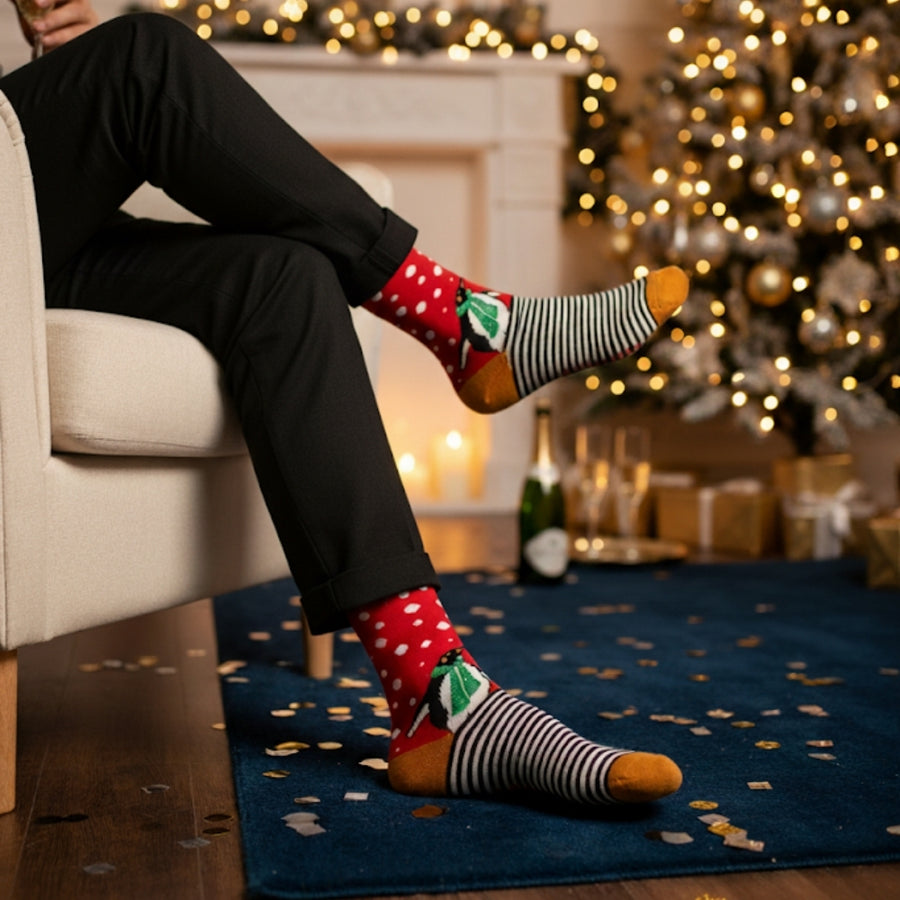 Men's Christmas Socks - Penguin — organic cotton socks by Love Sock Company