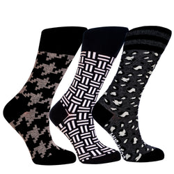 Love Sock Company 3 Pair Women's Dress Socks Jersey Bundle