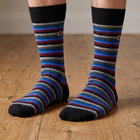 Men's Mid-Calf Dress Socks - Love Stripes