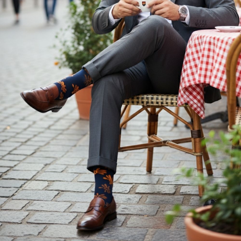 Luxury 5-Pack: Premium Organic Cotton Mid-Calf Dress Socks - Athens
