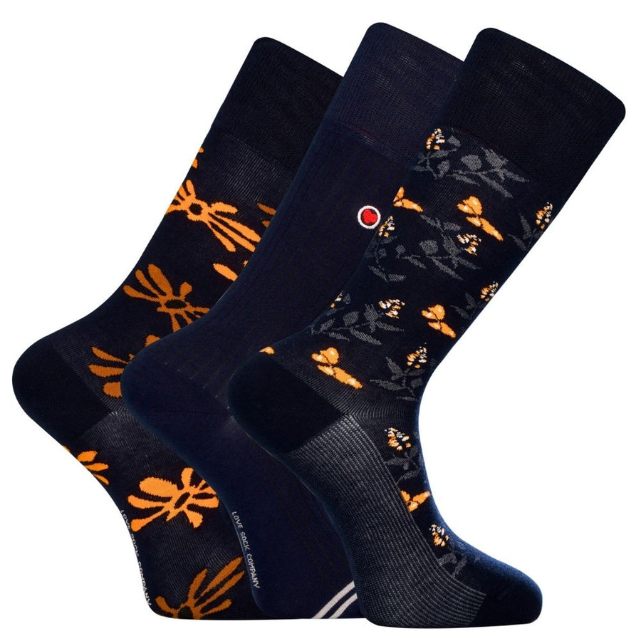 Men's Mid-Calf Dress Socks 3-Pack - Tokyo — organic cotton socks by Love Sock Company