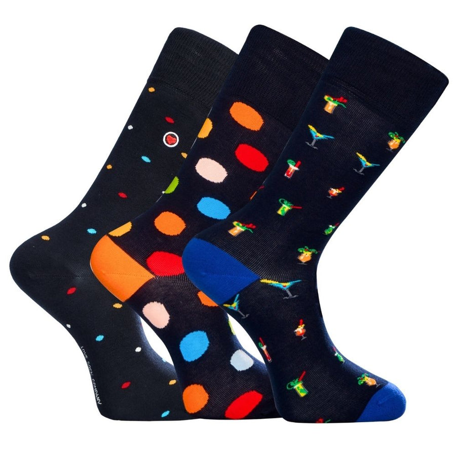 Men's Happy Hour Gift Set 3-Pack — organic cotton socks by Love Sock Company