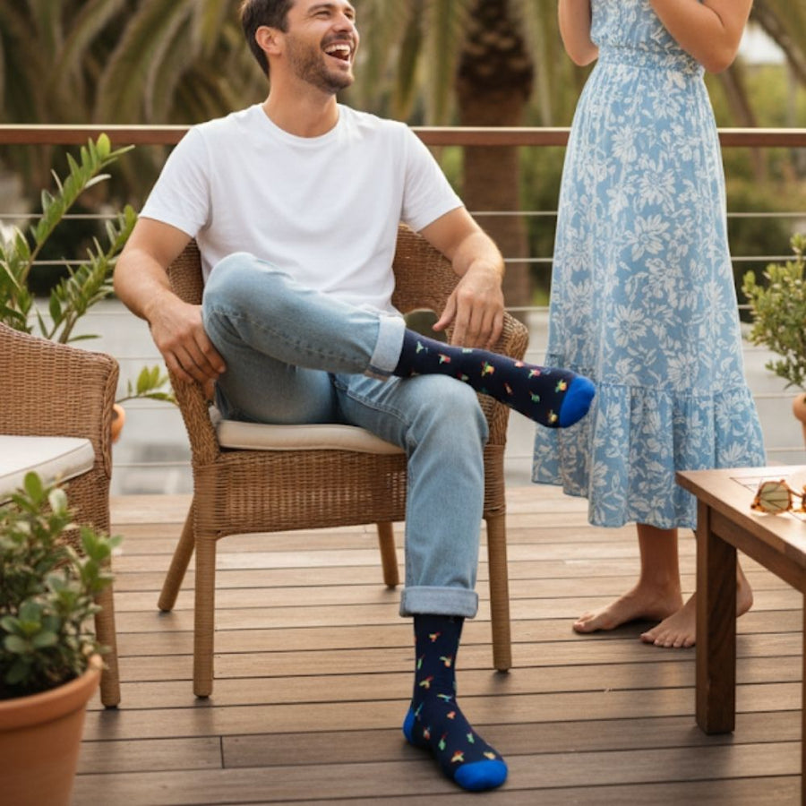 Men's Happy Hour Gift Set 3-Pack — organic cotton socks by Love Sock Company