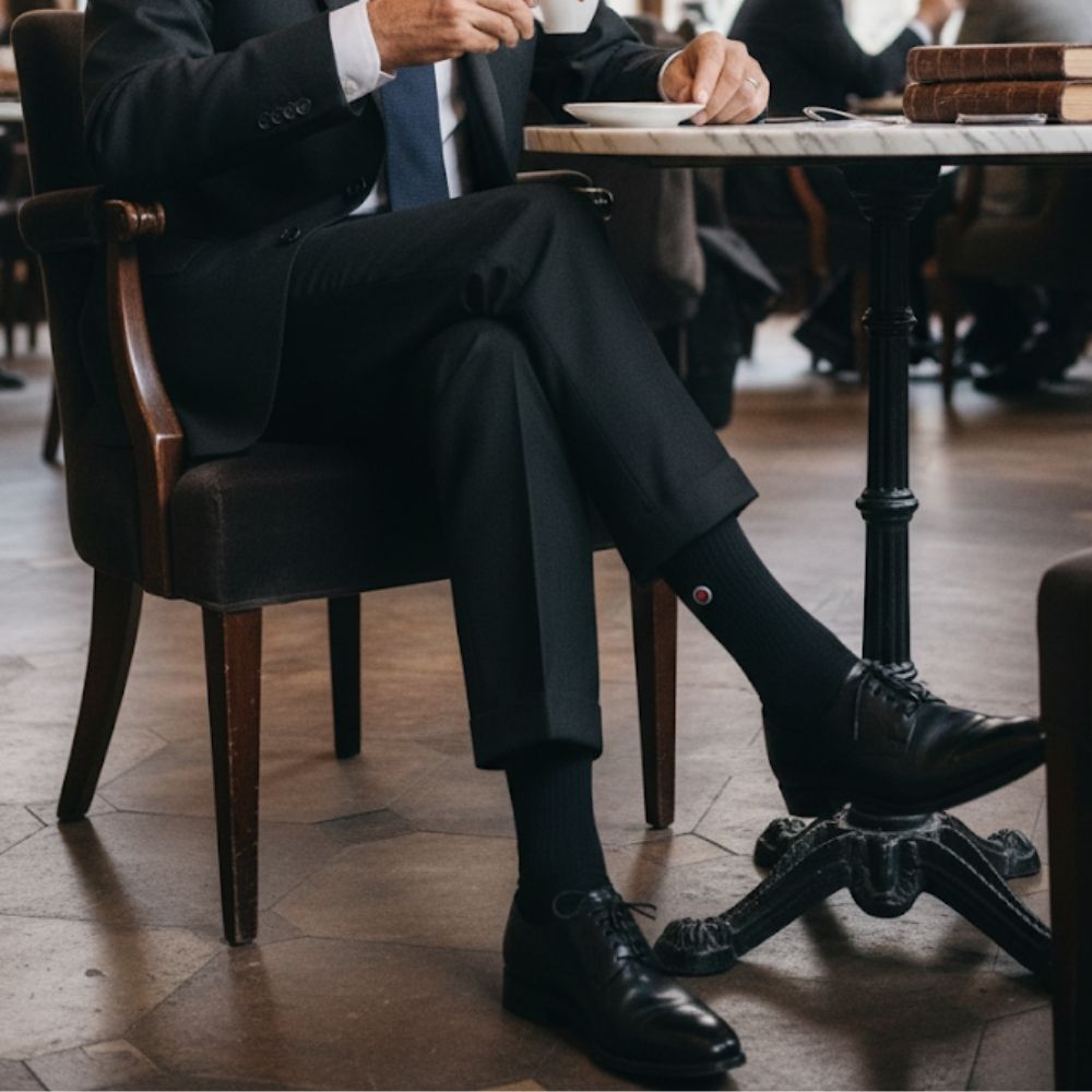 Luxury Organic Cotton Dress Socks for Men: Seamless Fit & Stay-Up Guarantee - Wedding Gift