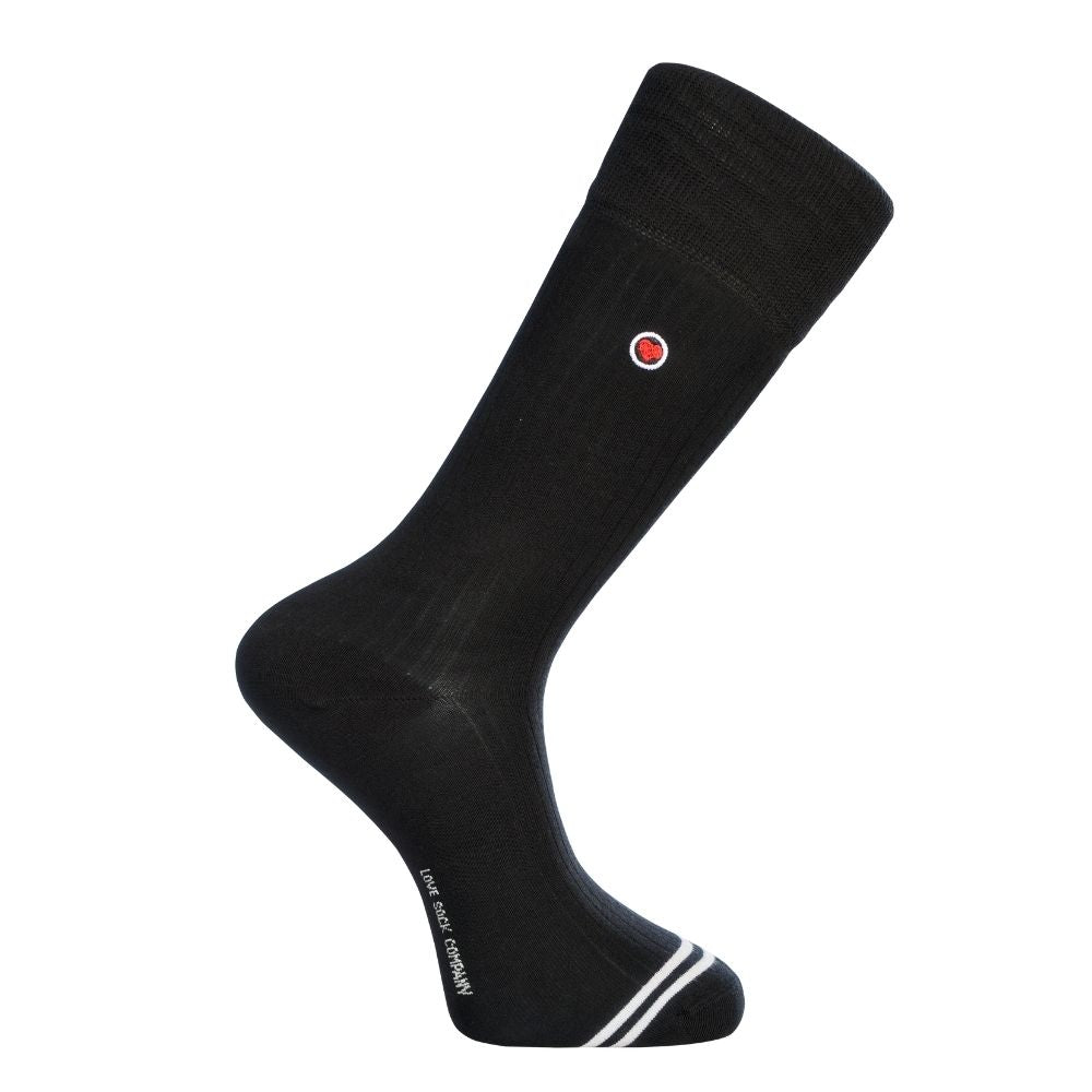 Luxury 3-Pack: Premium Organic Cotton Mid-Calf Dress Socks - Ribbed Solids