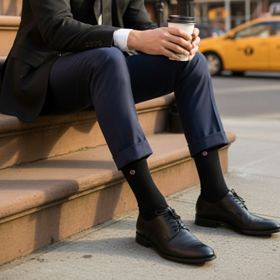 Men's Mid-Calf Dress Socks 3-Pack - Ribbed Solids — organic cotton socks by Love Sock Company
