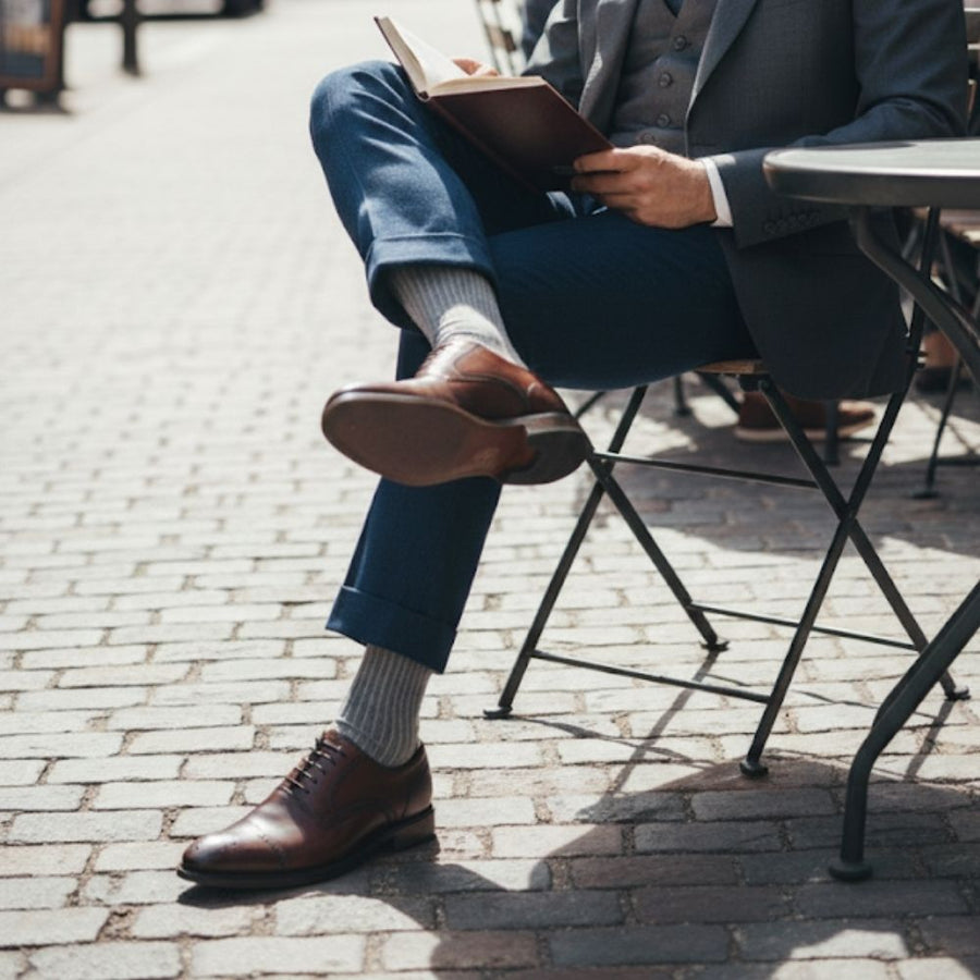 Men's Mid-Calf Dress Socks 3-Pack - Ribbed Solids — organic cotton socks by Love Sock Company