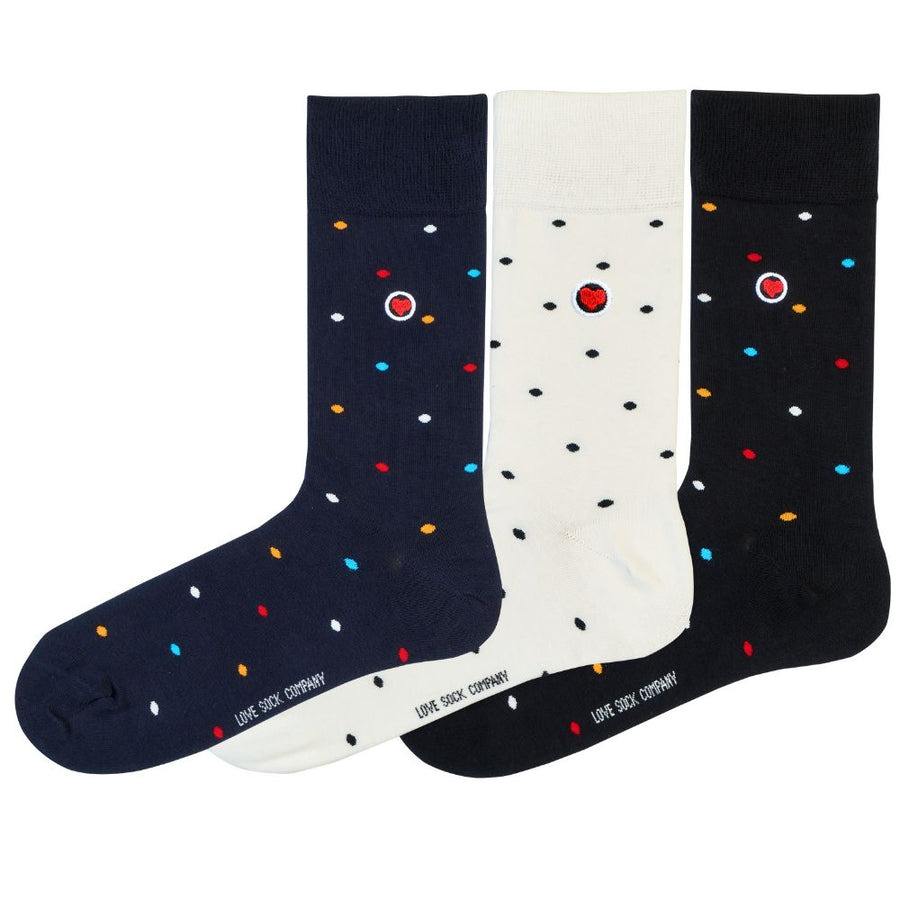 Women's Crew Dress Socks 3-Pack - Paris — organic cotton socks by Love Sock Company