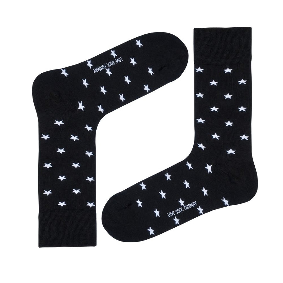 Women's Crew Socks - Stars — organic cotton socks by Love Sock Company