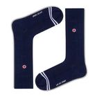Luxury Pack: Premium Organic Cotton Mid-Calf Dress Socks - Ribbed Solid Navy