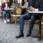 Luxury Pack: Premium Organic Cotton Mid-Calf Dress Socks - Ribbed Solid Navy