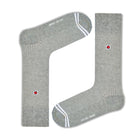 Luxury Pack: Premium Organic Cotton Mid-Calf Dress Socks - Ribbed Solid Grey