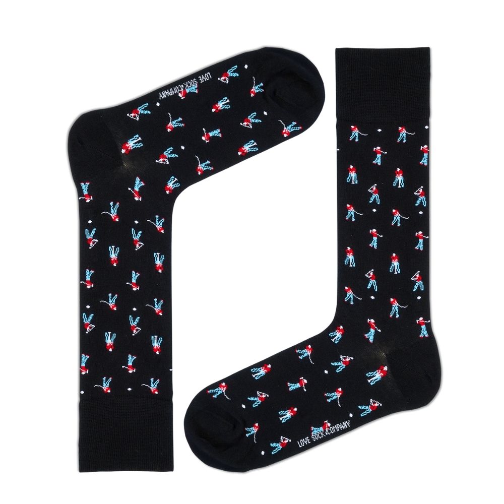 Premium Mid-Calf Golf Pattern Socks - Seamless & Non-Slip