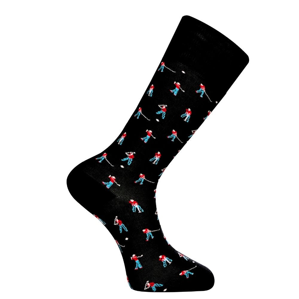 Premium Mid-Calf Golf Pattern Socks - Seamless & Non-Slip