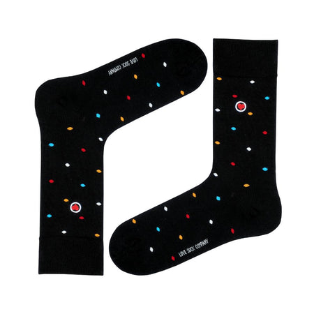 Women's Crew Socks - Mini Polka Black — organic cotton socks by Love Sock Company