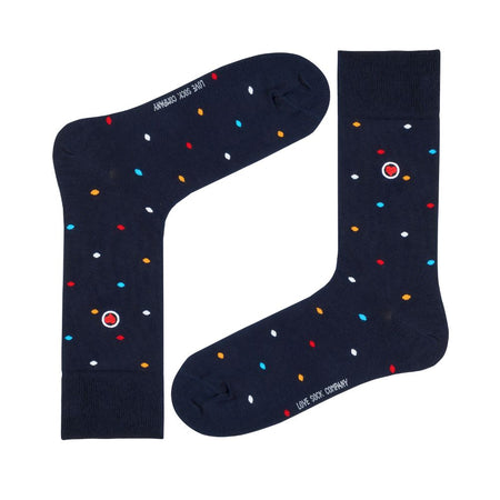 Women's Dress Socks - Mini Polka Navy — organic cotton socks by Love Sock Company