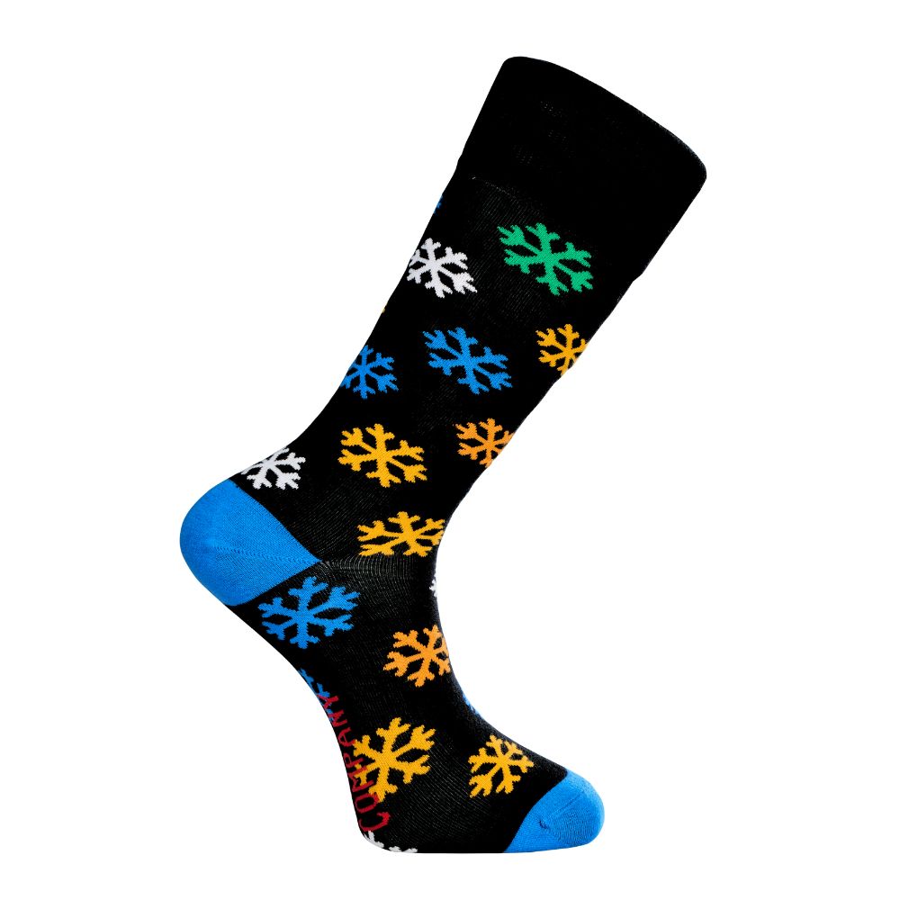Christmas Gift Idea: Festive Pattern Mid-Calf Sock - Seamless Comfort - Snowflake
