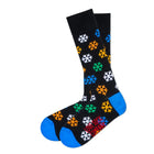 Christmas Gift Idea: Festive Pattern Mid-Calf Sock - Seamless Comfort - Snowflake