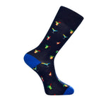 Mid-Calf Cocktails Pattern Sock - Seamless Luxury Organic Cotton