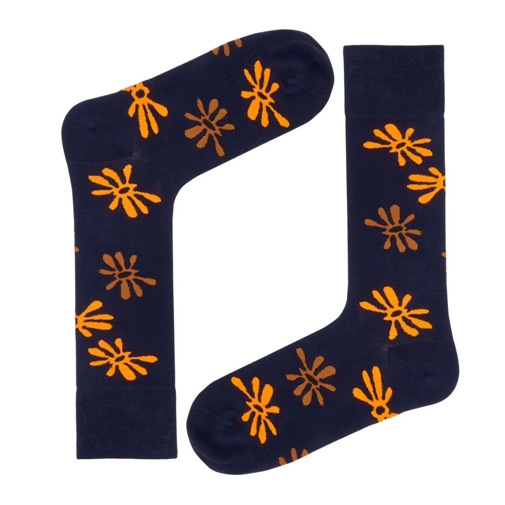 Elegant Floral Pattern Mid-Calf Dress Socks