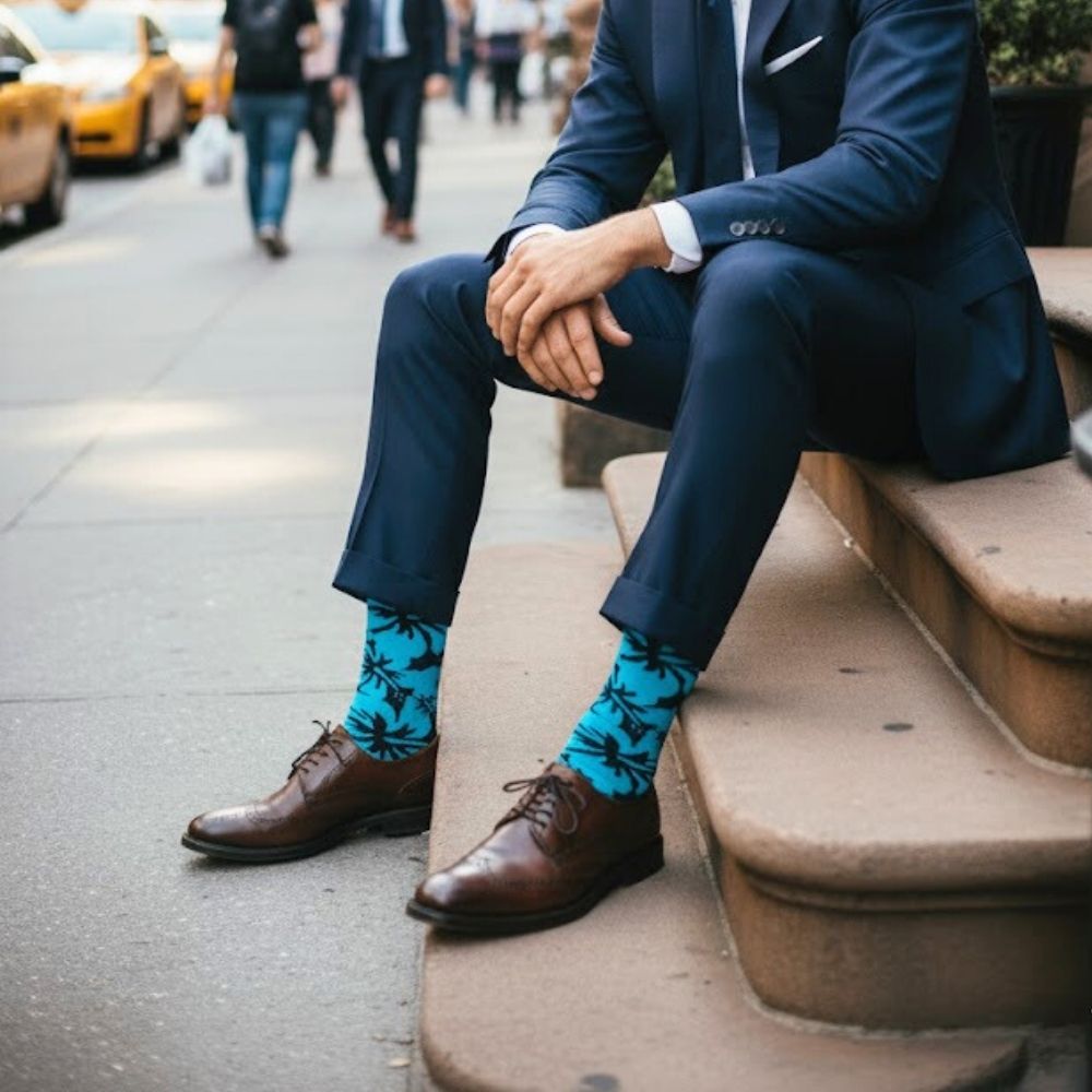 Premium Mid-Calf Sock - Subtle Floral Pattern - Stay-Up Fit - Lily