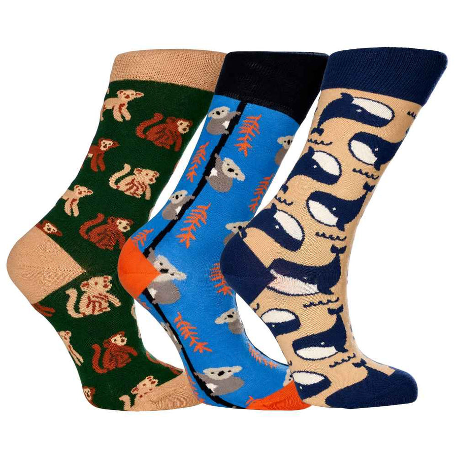 Women's Novelty Crew Socks 3-Pack Gift Set — organic cotton socks by Love Sock Company