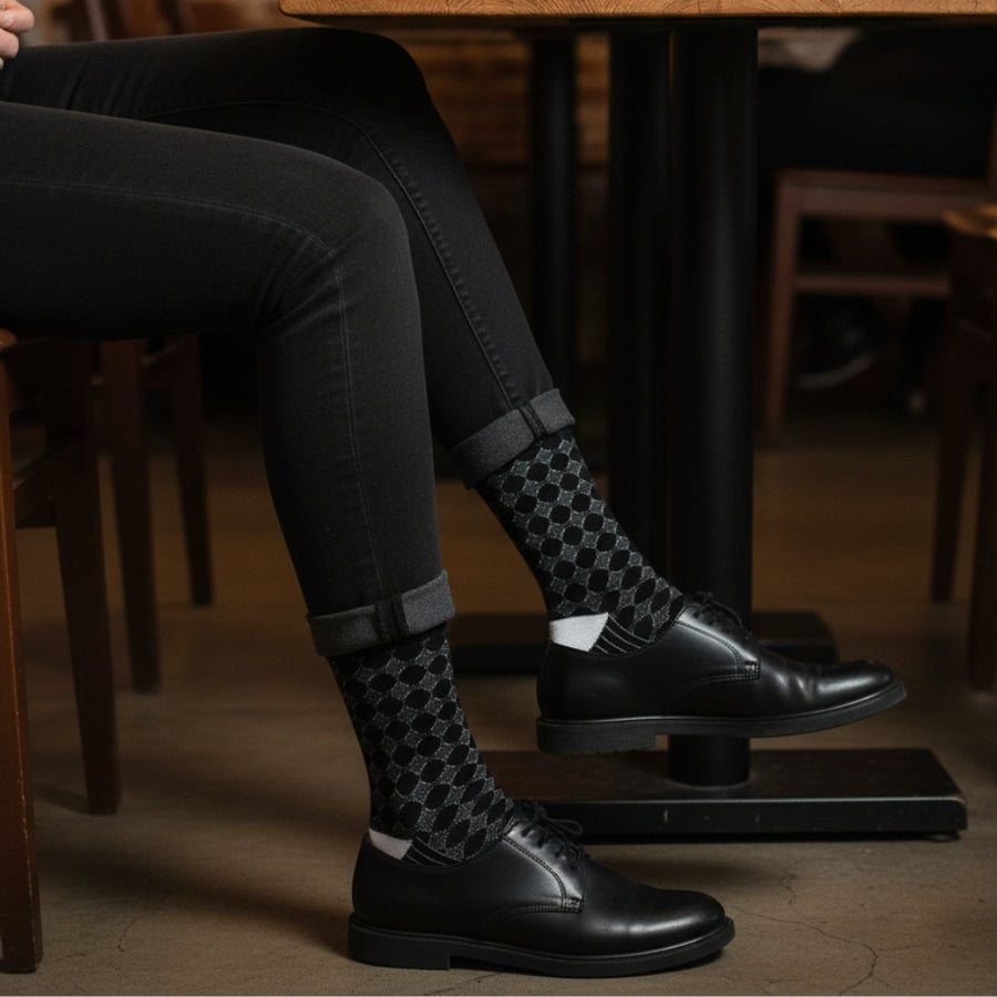 Women's Crew Socks - Circles — organic cotton socks by Love Sock Company