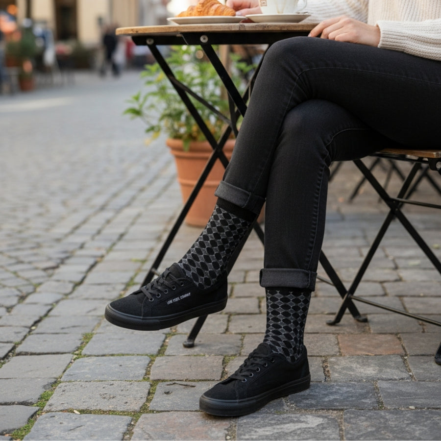 Women's Crew Socks - Circles — organic cotton socks by Love Sock Company