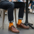 Premium Seamless Crew Socks - Fun Patterns & Stay-Up Organic Cotton - Burger