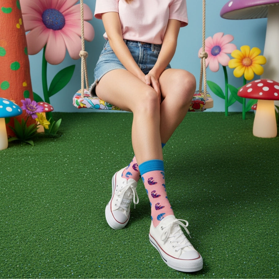 Women's Novelty Crew Socks - Chameleon — organic cotton socks by Love Sock Company