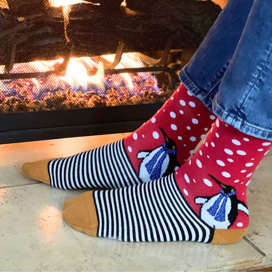 Men's Christmas Socks - Penguin — organic cotton socks by Love Sock Company