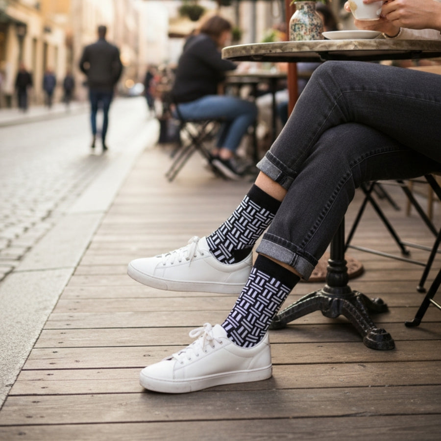 Women's Seamless Dress Socks - Domino — organic cotton socks by Love Sock Company