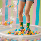 Fun & Colorful Patterned Women's Crew Socks - Zero-Slip Fit - Seamless & Stay-Up