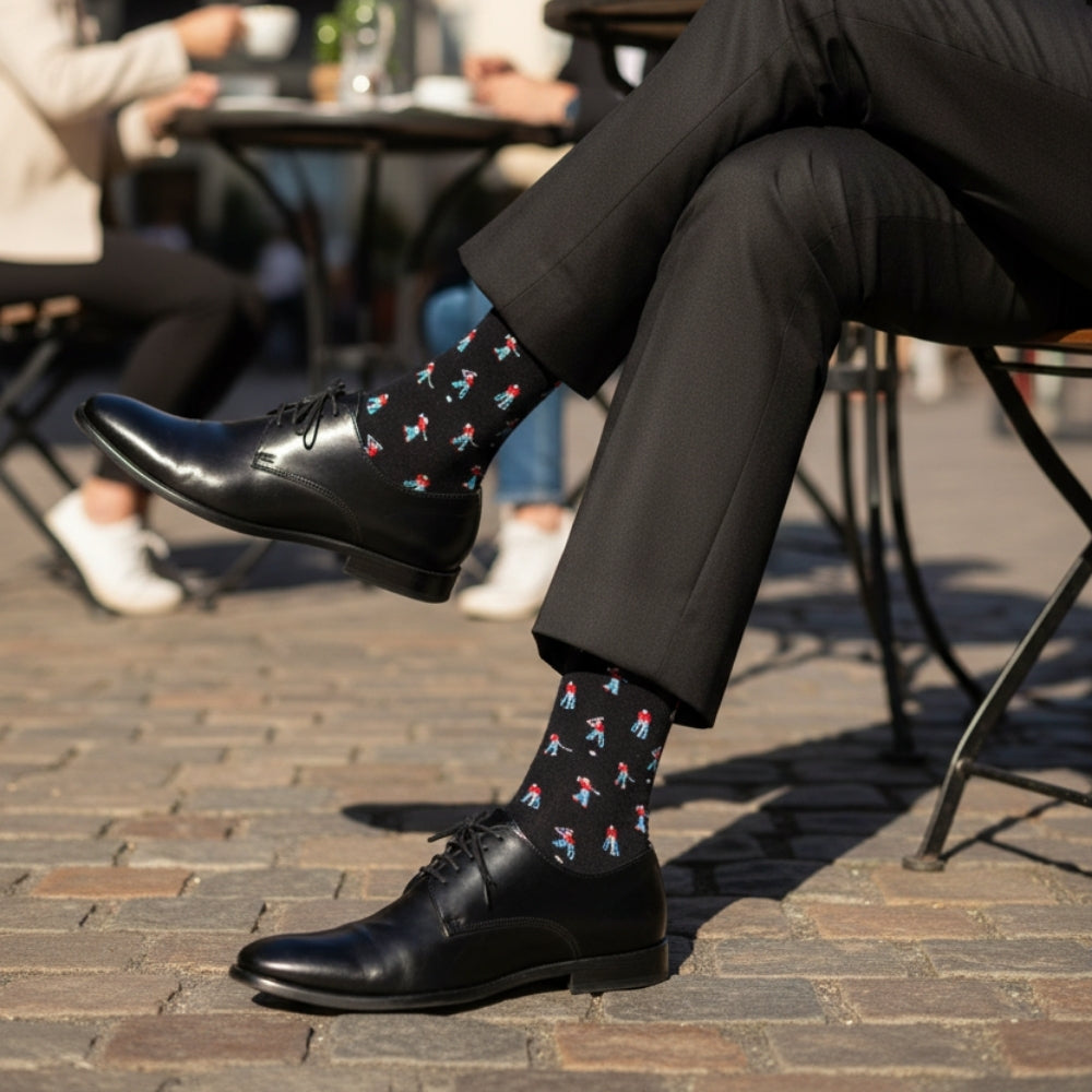 Premium Mid-Calf Golf Pattern Socks - Seamless & Non-Slip