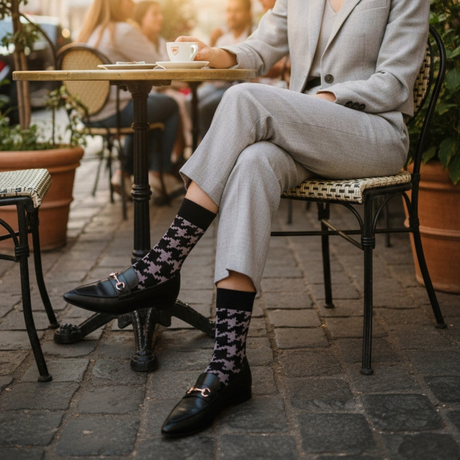 Men's Office Socks - Houndstooth — organic cotton socks by Love Sock Company