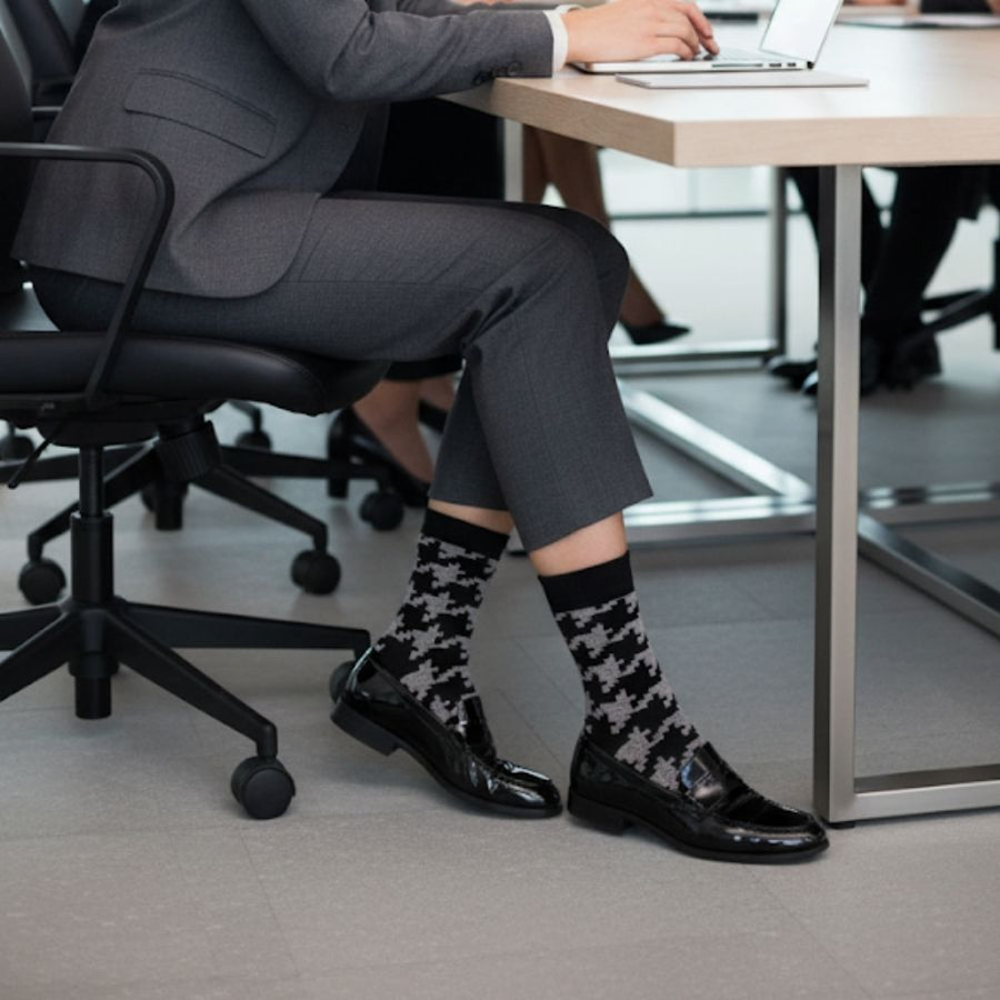 Men's Office Socks - Houndstooth — organic cotton socks by Love Sock Company