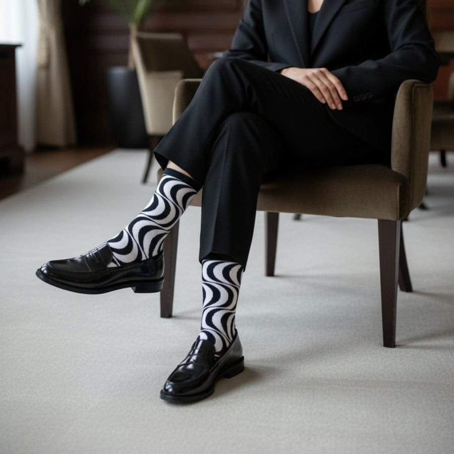 Women's Seamless Dress Socks - Hypnotic — organic cotton socks by Love Sock Company