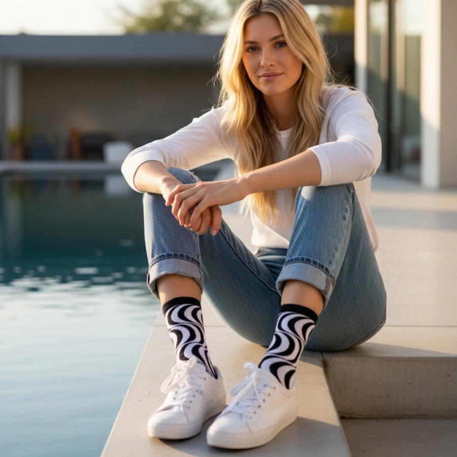 Women's Seamless Dress Socks - Hypnotic — organic cotton socks by Love Sock Company