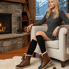Premium Organic Cotton Knee-High Socks - Guaranteed Non-Slip Fit - Black